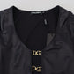 Elegant Black Cotton Blend Casual Top