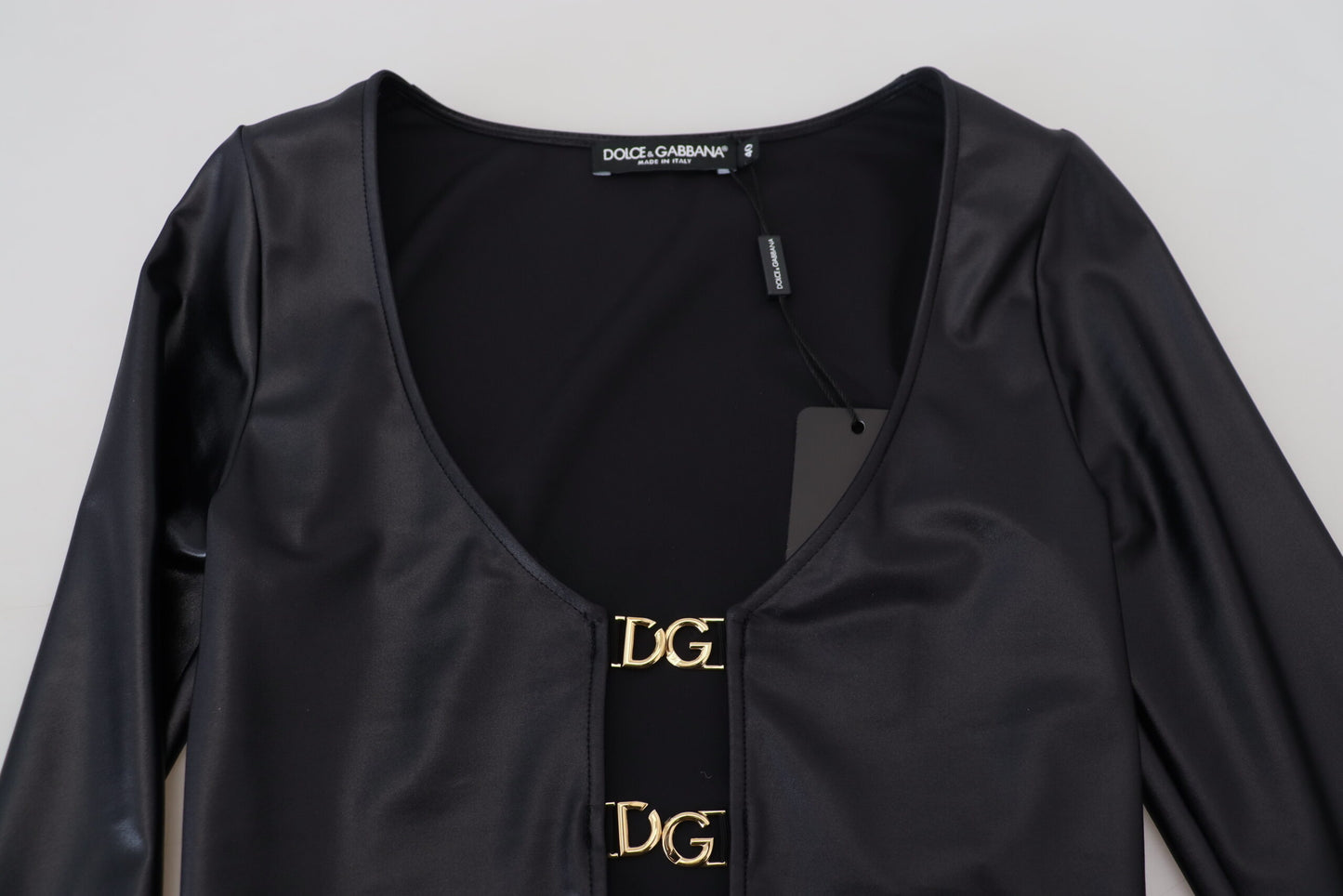 Elegant Black Cotton Blend Casual Top