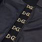 Elegant Black Logo Buckle Blouse