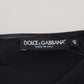 Elegant Black Logo Buckle Blouse
