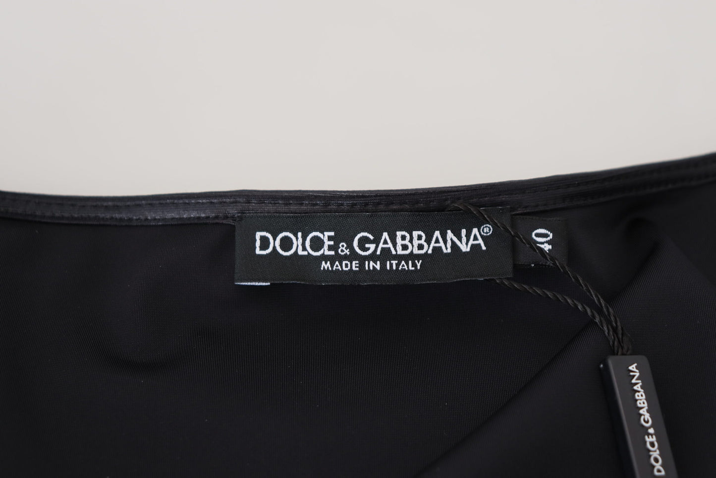 Elegant Black Logo Buckle Blouse