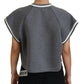 Chic Cropped Cap Sleeve Blouse
