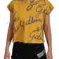 Chic Cropped DG Logo Cap Sleeves Blouse