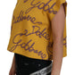 Chic Cropped DG Logo Cap Sleeves Blouse