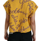 Chic Cropped DG Logo Cap Sleeves Blouse