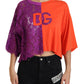 Floral Lace Cropped Crewneck Top