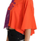 Floral Lace Cropped Crewneck Top