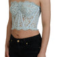 Elegant Lace-Trimmed Strapless Cropped Top