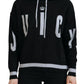 Elegant Black Logo Pullover Sweater