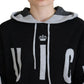 Elegant Black Logo Pullover Sweater
