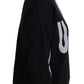 Elegant Black Logo Pullover Sweater