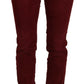 Chic Maroon Corduroy Pants