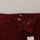 Chic Maroon Corduroy Pants
