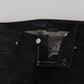 Chic Black Low Waist Straight Leg Jeans
