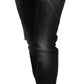 Elegant Tapered Mid Waist Black Jeans