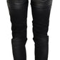 Elegant Tapered Mid Waist Black Jeans