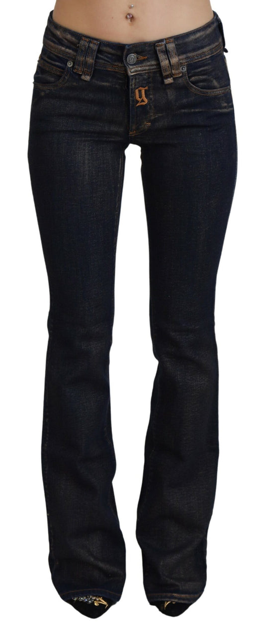 Chic Low Waist Flared Denim Jeans
