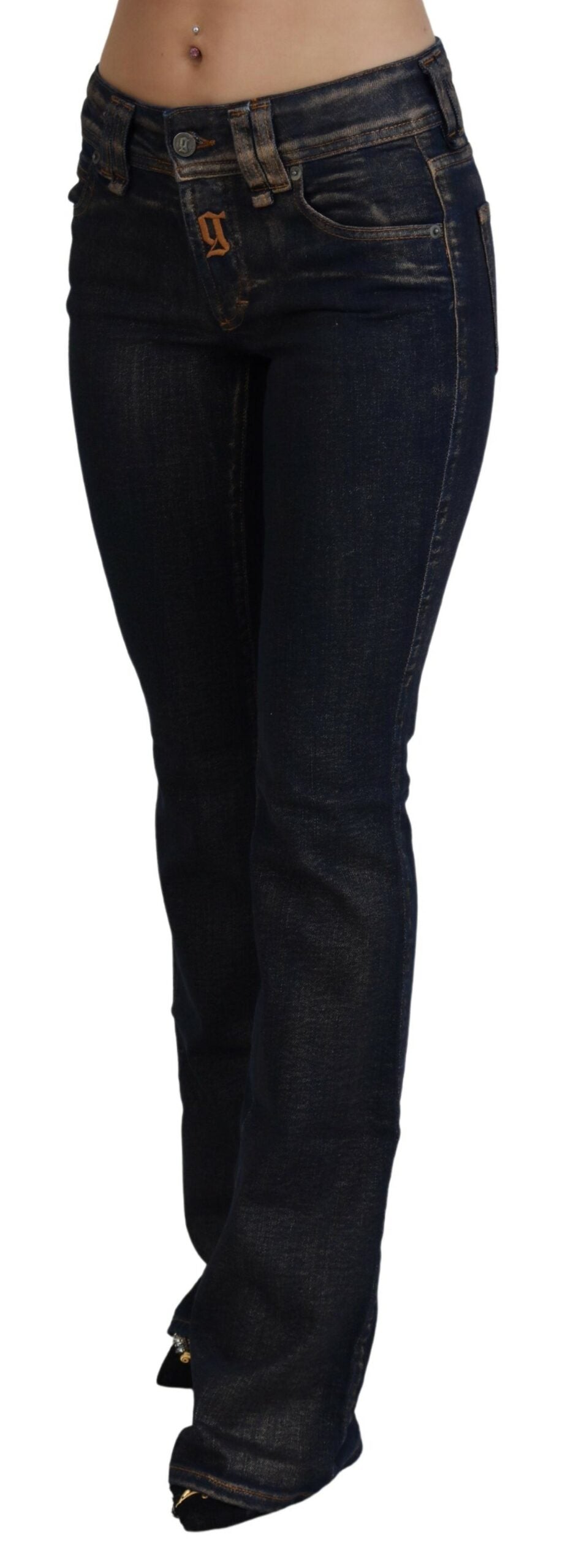 Chic Low Waist Flared Denim Jeans