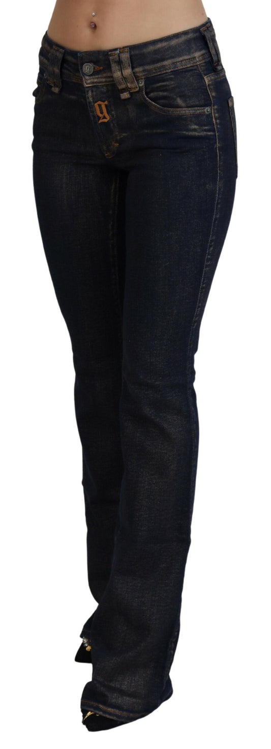 Chic Low Waist Flared Denim Jeans