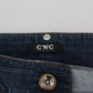 Chic Flared Low Waist Denim Jeans
