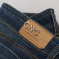 Chic Flared Low Waist Denim Jeans