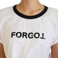 Chic White Cotton Crop Top Tee