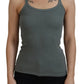 Chic Sleeveless Green Cotton Tank Top