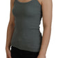 Chic Sleeveless Green Cotton Tank Top