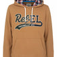 Embroidered Chest Motif Cotton Hoodie