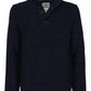 Chic Blue Acrylic Blend Sweater with Zip Detail