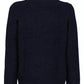 Chic Blue Acrylic Blend Sweater with Zip Detail