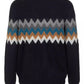 Multicolor Zig-Zag Crew Neck Sweater