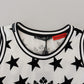 Elegant White Cotton Crown Star Tank Top