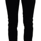 Chic Black Mid Waist Skinny Jeans