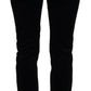 Chic Black Mid Waist Skinny Jeans
