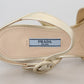 Elegant Gold Leather Block Heel Sandals