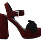 Maroon Suede Ankle Strap Sandals Luxury Footwear
