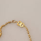 Gold Brass Chain SUPER PIG Pendant Logo Necklace
