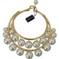 Elegant Faux Pearl Embellished Gold Choker