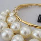 Elegant Faux Pearl Embellished Gold Choker