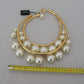Elegant Faux Pearl Embellished Gold Choker