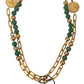 Elegant Gold-Plated Gemstone Necklace