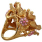 Elegant Multicolor Crystal Statement Ring