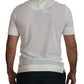 Elegant Off-White Silk Blend Crew Neck Tee