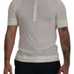 Elegant Off-White Silk Blend Crew Neck Tee