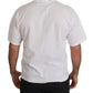 Elegant White Cotton Tee with Leopard Logo