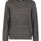 Anthracite Grey Crew Neck Cotton Blend Sweater