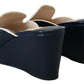 Royal Blue Chic Wedge Sandals