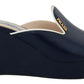 Royal Blue Chic Wedge Sandals