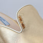 Elegant Gold Leather Wedge Sandals